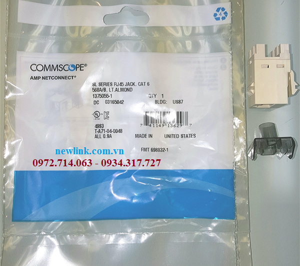 Nhân WallPale RJ45,Nhân mạng AMP RJ 45 USA chân đồng